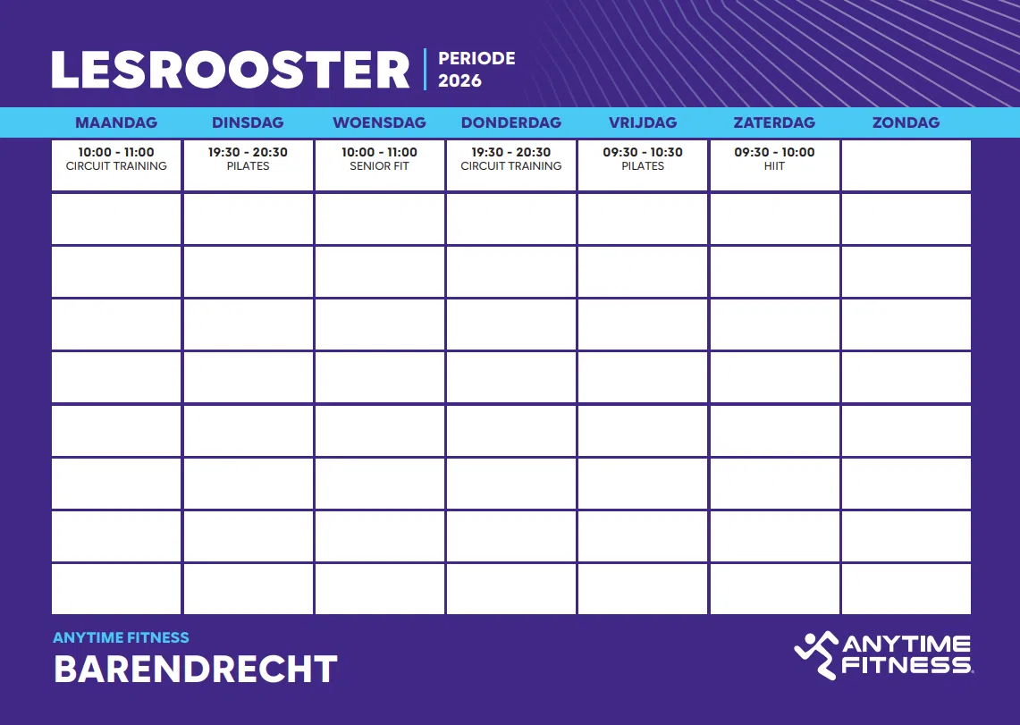 Group lesson schedule
